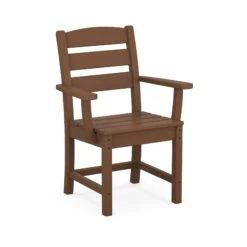 POLYWOOD Lakeside Dining Arm Chair -HomeNest Store Lakeside Dining Arm Chair TLD200TE Teak