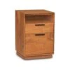 Linear Narrow Rolling File Cabinet With Cubby -HomeNest Store Linear Cherry Narrow Rolling File Cabinet with Cubby