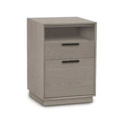 Linear Narrow Rolling File Cabinet With Cubby -HomeNest Store Linear Oak Narrow Rolling File Cabinet with Cubby