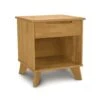 Linn 1-Drawer Enclosed Shelf Nightstand -HomeNest Store Linn Cherry 1 Drawer Enclosed Shelf Nightstand