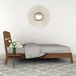 Linn Platform Bed -HomeNest Store Linn Cherry Platform Bed Queen Saddle Cherry 1 Life 1