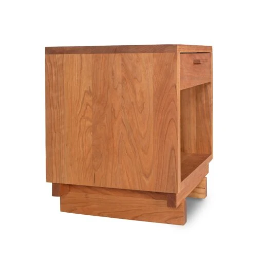 Loft 1-Drawer Enclosed Shelf Nightstand - Image 3