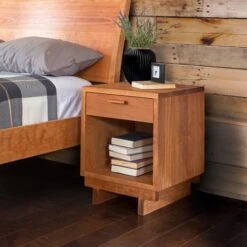 Loft 1-Drawer Enclosed Shelf Nightstand -HomeNest Store Loft 1 Drawer Enclosed Shelf Nightstand Life 1