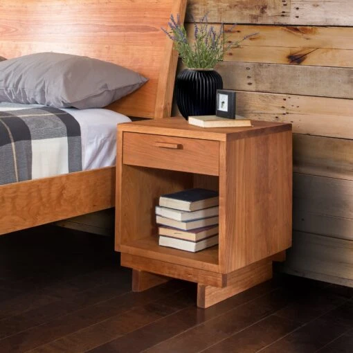 Loft 1-Drawer Enclosed Shelf Nightstand - Image 8