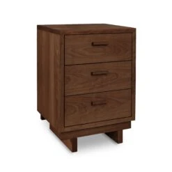 Loft 3-Drawer Nightstand -HomeNest Store Loft 3 Drawer Nighstand Natural Walnut