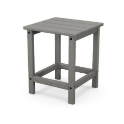 POLYWOOD Long Island 18" Side Table -HomeNest Store Long Island 18 Inch Side Table ECT18GY Slate Grey