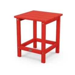 POLYWOOD Long Island 18" Side Table -HomeNest Store Long Island 18 Inch Side Table ECT18SR Sunset Red