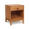 Mansfield 1-Drawer Enclosed Shelf Nightstand -HomeNest Store Mansfield Cherry 1 Drawer Enclosed Shelf Nightstand