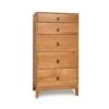 Mansfield 5-Drawer Narrow Chest -HomeNest Store Mansfield Cherry 5 Drawer Narrow Chest