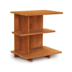 Mansfield Open Shelf Nightstand -HomeNest Store Mansfield Cherry Open Shelf Nightstand Left Side Autumn Cherry