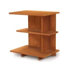Mansfield Open Shelf Nightstand -HomeNest Store Mansfield Cherry Open Shelf Nightstand Right Side Autumn Cherry