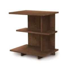 Mansfield Open Shelf Nightstand -HomeNest Store Mansfield Cherry Open Shelf Nightstand Right Side Saddle Cherry