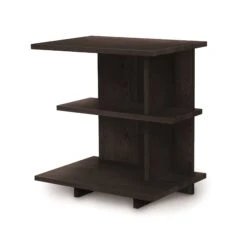 Mansfield Open Shelf Nightstand -HomeNest Store Mansfield Cherry Open Shelf Nightstand Right Side Smoke Cherry
