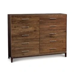 Mansfield 10-Drawer Dresser -HomeNest Store Mansfield Walnut 10 Drawer Dresser