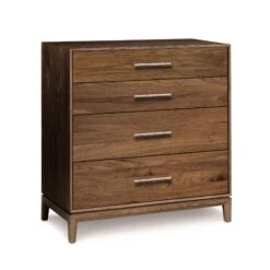 Mansfield 4-Drawer Chest -HomeNest Store Mansfield Walnut 4 Drawer Chest