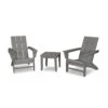 POLYWOOD Modern Adirondack 3-Piece Set -HomeNest Store Modern Adirondack 3 Piece Set