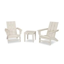 POLYWOOD Modern Adirondack 3-Piece Set -HomeNest Store Modern Adirondack 3 Piece Set PWS502 1 SA Sand