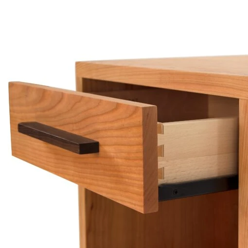 Modern American 1-Drawer Enclosed Shelf Nightstand - Image 3