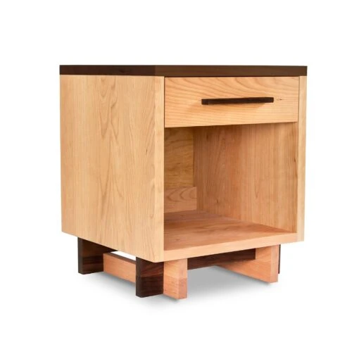 Modern American 1-Drawer Enclosed Shelf Nightstand - Image 8