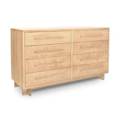 Modern American 8-Drawer Dresser #1 -HomeNest Store Modern American 8 Drawer Dresser Natural Maple