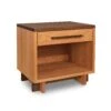 Modern American 1-Drawer Enclosed Shelf Wide Nightstand -HomeNest Store Modern American Wide Nightstand