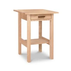 Modern Craftsman 1-Drawer Open Shelf Nightstand -HomeNest Store Modern Craftsman 1 Drawer Open Shelf Nightstand Natural Maple