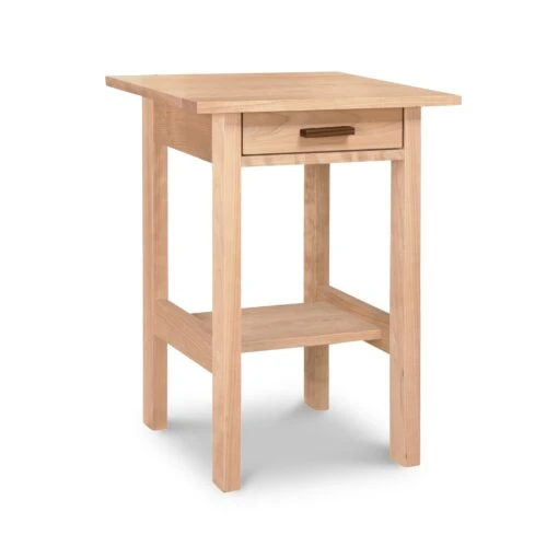 Modern Craftsman 1-Drawer Open Shelf Nightstand - Image 8