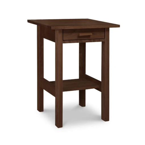 Modern Craftsman 1-Drawer Open Shelf Nightstand - Image 9
