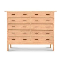 Modern Craftsman 10-Drawer Dresser -HomeNest Store Modern Craftsman 10 Drawer Dresser Natural Maple