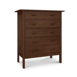 Modern Craftsman 5-Drawer Chest -HomeNest Store Modern Craftsman 5 Drawer 20Chest Natural Walnut