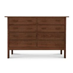 Modern Craftsman 8-Drawer Dresser -HomeNest Store Modern Craftsman 8 Drawer Dresser Natural Walnut