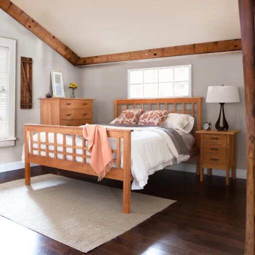 Modern Craftsman High Footboard Bed - Image 6