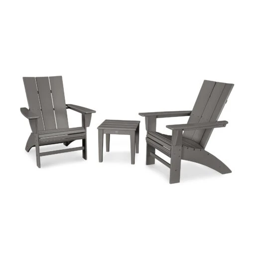 POLYWOOD Modern Curveback Adirondack 3-Piece Set - Image 2