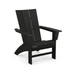 POLYWOOD Modern Curveback Adirondack Chair -HomeNest Store Modern Curveback Adirondack Chair AD620BL Black