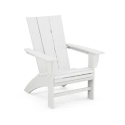 POLYWOOD Modern Curveback Adirondack Chair -HomeNest Store Modern Curveback Adirondack Chair AD620WH White