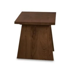 Modern Designer End Table -HomeNest Store Modern Designer End Table Natural Walnut
