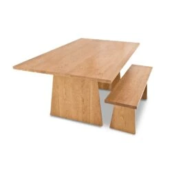 Modern Designer Solid Top Table -HomeNest Store Modern Designer Solid Top Table 42x60 Natural Maple