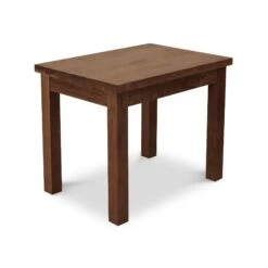 Modern Mission End Table -HomeNest Store Modern Mission End Table Natural Walnut