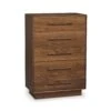 Moduluxe 5-Drawer Wide Chest -HomeNest Store Moduluxe Walnut 5 Drawer Wide Chest