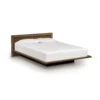Moduluxe Platform Bed With Clapboard Headboard - 29" Series -HomeNest Store Moduluxe Walnut Clapboard Platform Bed 29in