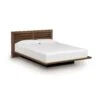 Moduluxe Platform Bed With Clapboard Headboard - 35" Series -HomeNest Store Moduluxe Walnut Clapboard Platform Bed 35in