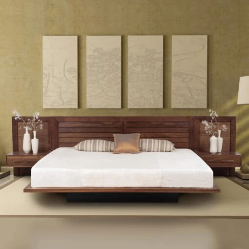 Moduluxe Platform Bed With Clapboard Headboard - 35" Series - Image 2