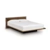 Moduluxe Platform Bed With Panel Headboard - 29" Series -HomeNest Store Moduluxe Walnut Panel Platform Bed 29in