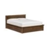Moduluxe Storage Bed With Panel Headboard - 35" Series -HomeNest Store Moduluxe Walnut Panel Storage Bed 35in