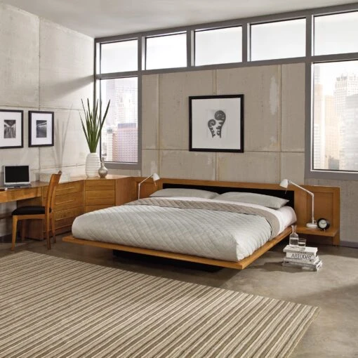 Moduluxe Platform Bed With Upholstered Headboard - 29" Series - Image 2