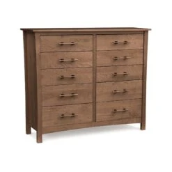 Monterey 10-Drawer Dresser -HomeNest Store Monterey Cherry 10 Drawer Dresser Saddle Cherry