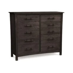 Monterey 10-Drawer Dresser -HomeNest Store Monterey Cherry 10 Drawer Dresser Smoke Cherry