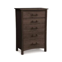 Monterey 5-Drawer Chest -HomeNest Store Monterey Cherry 5 Drawer Chest Smoke Cherry
