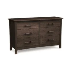 Monterey 6-Drawer Dresser -HomeNest Store Monterey Cherry 6 Drawer Dresser Smoke Cherry