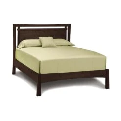 Monterey Platform Bed -HomeNest Store Monterey Cherry Platform Bed Queen Smoke Cherry